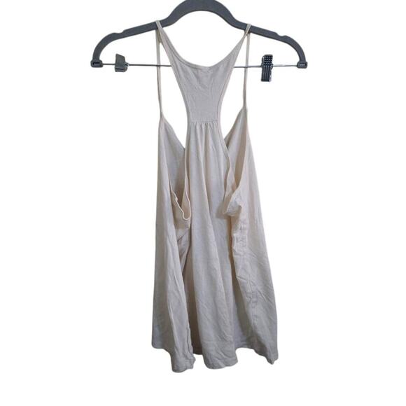 Old Navy Racerbank Tank Top XL Cream Button Front Vintage Y2K - Picture 4 of 4